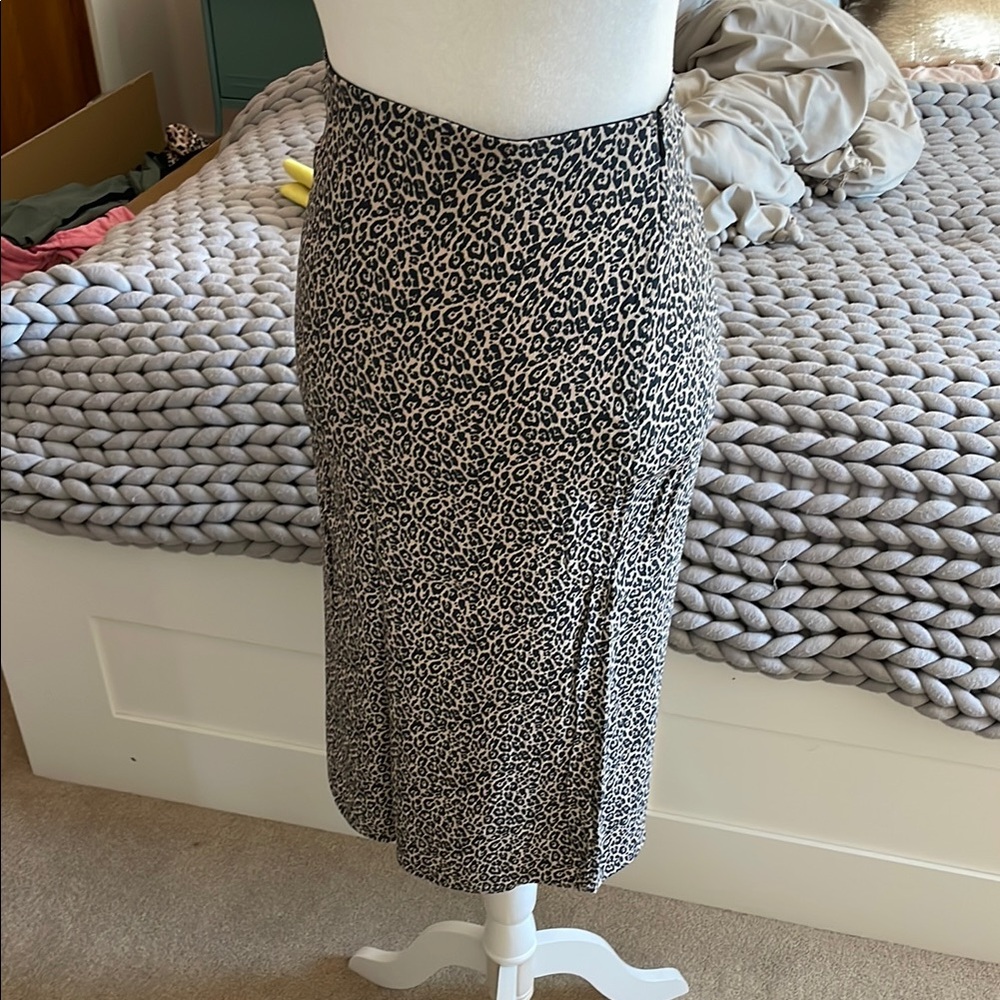 American Eagle animal print midi skirt